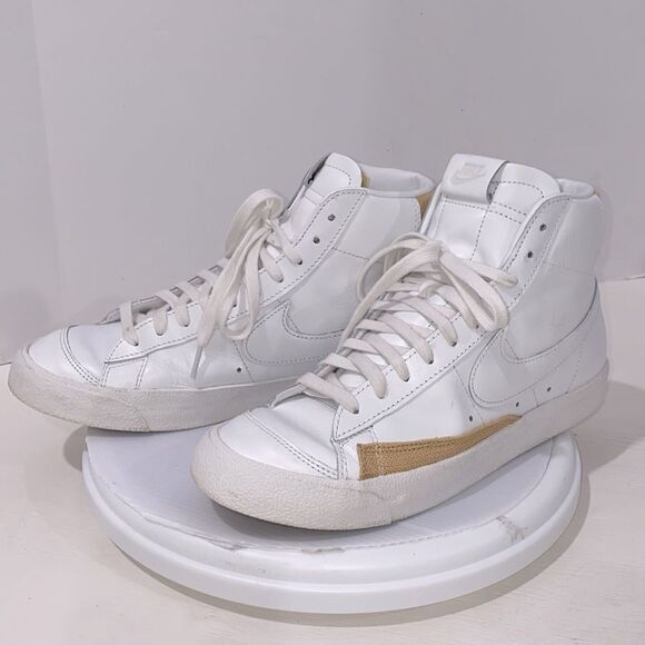 Nike Blazer Mid 77 Vintage White Burlap Hightop Basketball Sneakers Size 9 - Picture 15 of 16